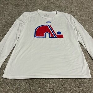 Quebec Nordiques (Avalanche Reverse Retro logo) adidas creator tee size large W